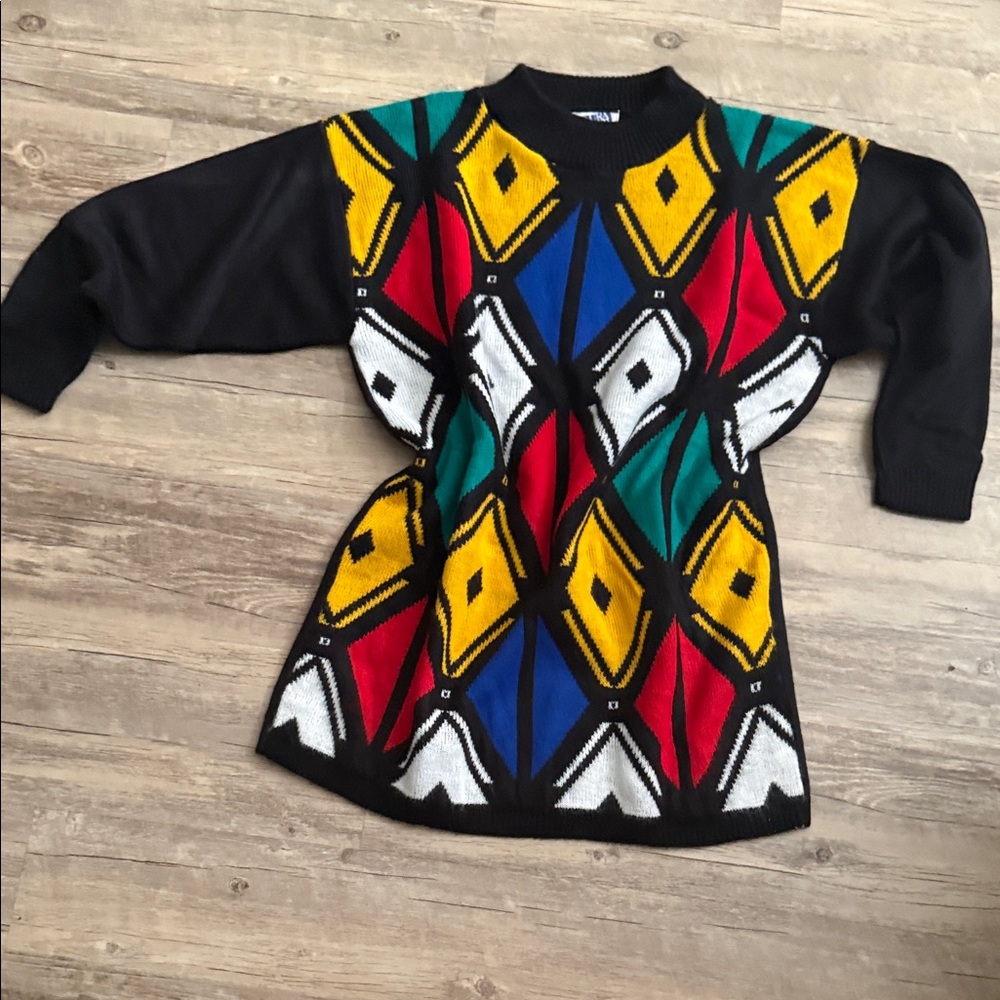 Colorful Geometric Pattern Sweater